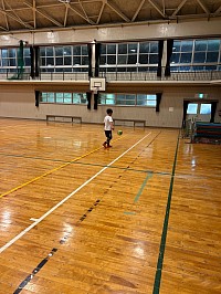 体育館での練習風景